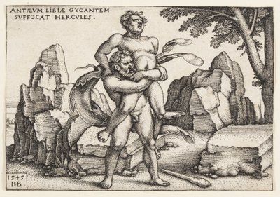 Hercules og Antaeus av Hans Sebald Beham