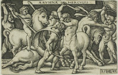 Hercules and the Centaurs, fra Labours of Hercules av Hans Sebald Beham