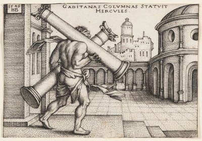 Herkules med Herkules søyler av Hans Sebald Beham