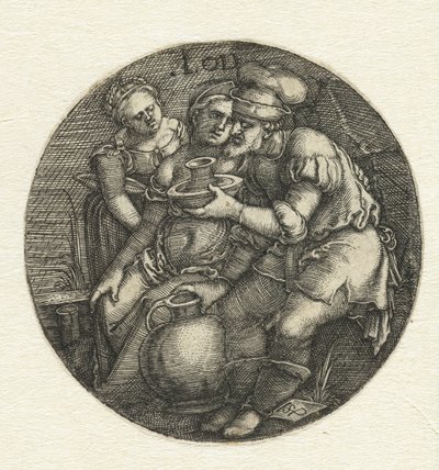 Lot og døtrene hans av Hans Sebald Beham