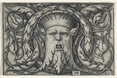 Mascaron, 1543 (gravering på lagt papir) av Hans Sebald Beham