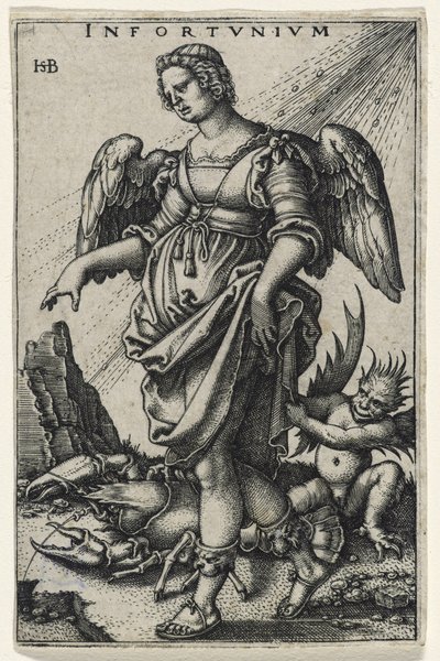 Ulykke (Das Ungluck) (gravering på lagt papir) av Hans Sebald Beham