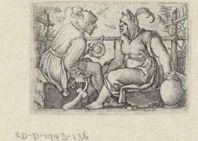 Jester med fallus og hunn-nar av Hans Sebald Beham