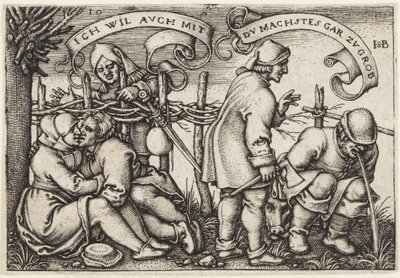 Bønder bak hekken av Hans Sebald Beham