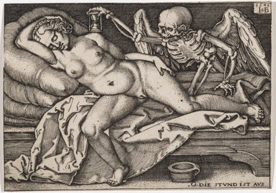 Sovende jente og død, 1548 av Hans Sebald Beham