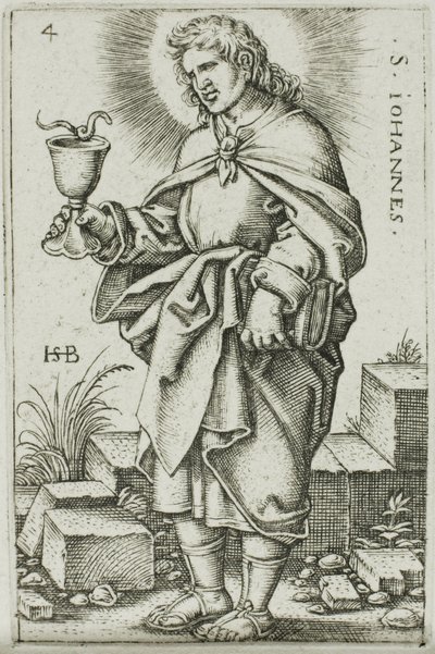 St. John, plate 4 fra De tolv apostler av Hans Sebald Beham