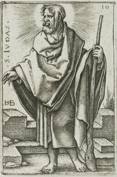 St. Judas, plate 10 fra De tolv apostler av Hans Sebald Beham