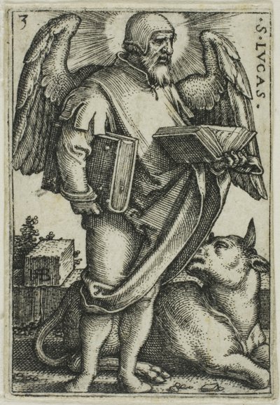 St. Luke, fra De fire evangelistene av Hans Sebald Beham