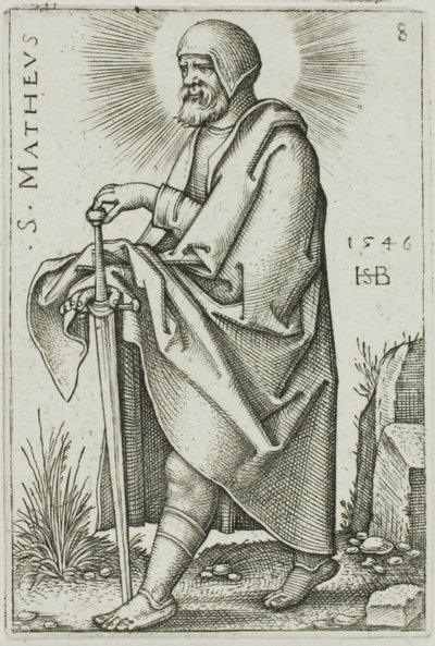 St. Matteus, plate 8 fra De tolv apostler av Hans Sebald Beham