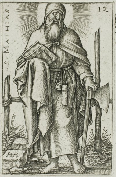St. Matthias, plate 12 fra De tolv apostler av Hans Sebald Beham