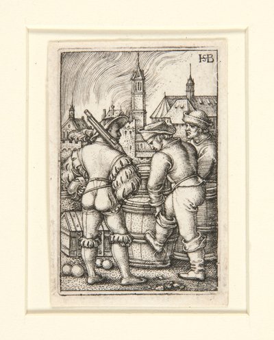 Vakten nær Powder Casks av Hans Sebald Beham