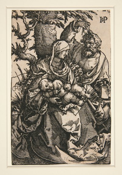 Den hellige familie under et tre av Hans Sebald Beham