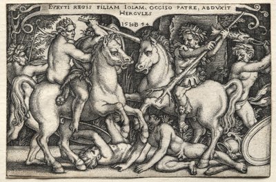 The Labours of Hercules: Hercules Abducting Iole av Hans Sebald Beham