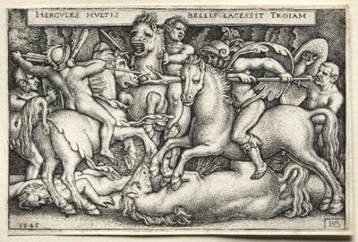 The Labors of Hercules: Hercules erobrer Troy av Hans Sebald Beham