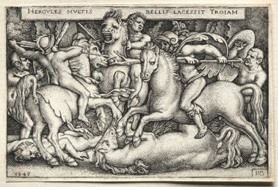 The Labors of Hercules: Hercules Conquering Troy, 1545. av Hans Sebald Beham