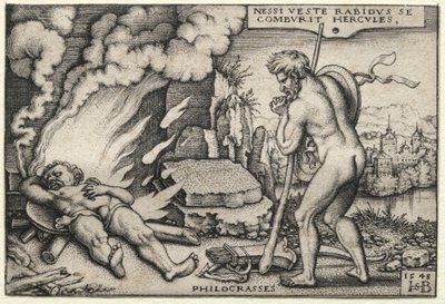 The Labors of Hercules: Hercules on his Pyre av Hans Sebald Beham