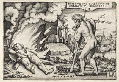 The Labors of Hercules: Hercules on his Pyre av Hans Sebald Beham