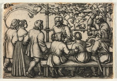 Bondebryllupet eller de tolv måneder: nr. 8, 1546. av Hans Sebald Beham