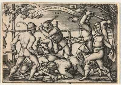 Bondebryllupet eller de tolv måneder: nr. 9, 1547. av Hans Sebald Beham