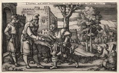 Den fortapte sønn. av Hans Sebald Beham
