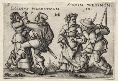 Landsbybryllupet: Egidius Herbstmon / Simon Weimon av Hans Sebald Beham