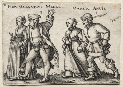 Landsbybryllupet: Hennes Gregorius Mercz / Marcus April av Hans Sebald Beham