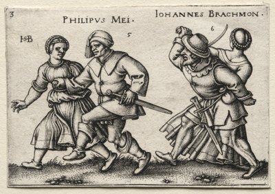 Landsbyens bryllup: Philipus Mei Johannes Brachmon, 1546. av Hans Sebald Beham