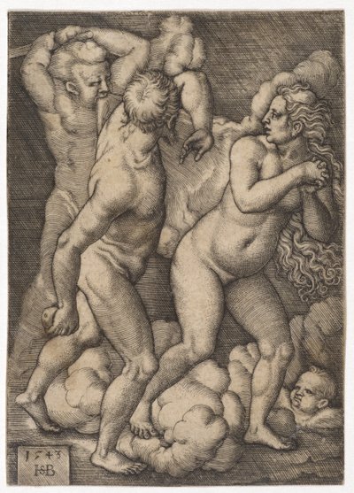 Utvisningen fra paradis, 1543 av Hans Sebald Beham
