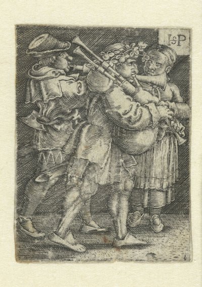 To musikere og en jente av Hans Sebald Beham