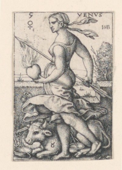 Venus, fra De syv planetene av Hans Sebald Beham