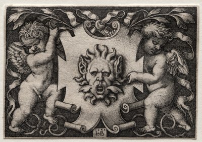 Vignette med mascaron, 1544. av Hans Sebald Beham