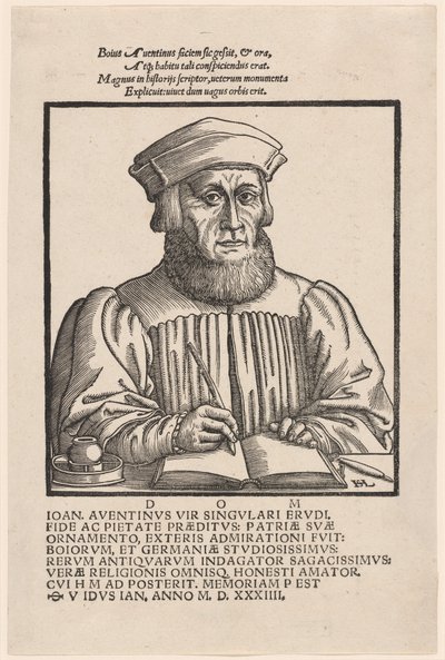 Johann Aventinus Johann Turmair, 1554. av Hans Sebald Lautensack