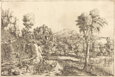 Landskap med en vingård, 1559. av Hans Sebald Lautensack