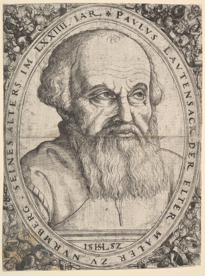 Portrett av Paulus Lautensack den eldre, 1552. av Hans Sebald Lautensack