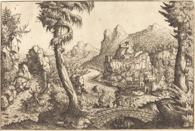 Flukten til Egypt, 1558. av Hans Sebald Lautensack