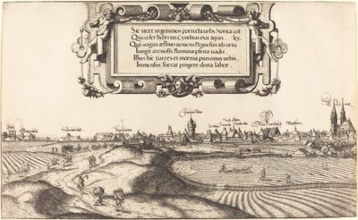 Utsikt over Nürnberg fra øst [venstre del], 1552. av Hans Sebald Lautensack