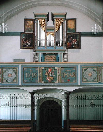 Orgel i klosteret, ca. 1641 av Hans Sichelbein Sichelbein