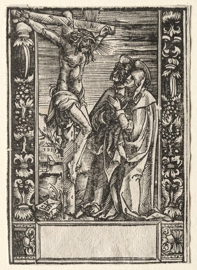 St. Maria og St. Johannes før korset. av Hans Springinklee