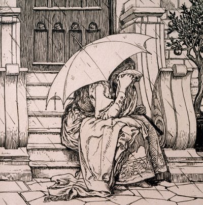 Illustrasjon til eventyr av Hans Christian Andersen (1805-1875) av Hans Tegner