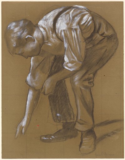En mann som bøyer seg av Hans Thoma