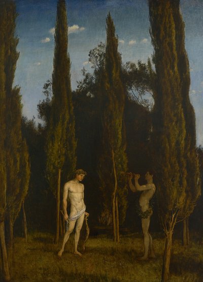 Apollo og Marsyas, av Hans Thoma