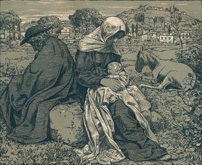 Hvil under flukten til Egypt, c1897 av Hans Thoma