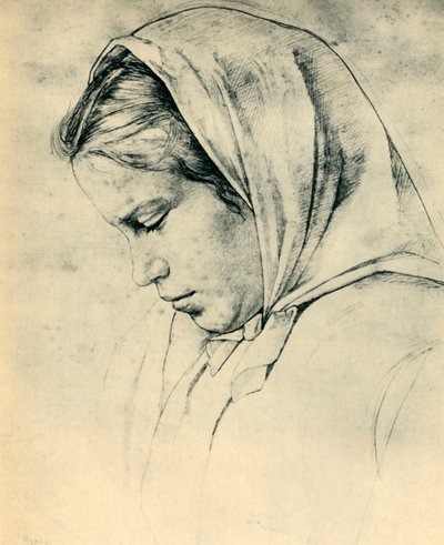 Kunstnerens søster Agathe, 1866, 1943. av Hans Thoma