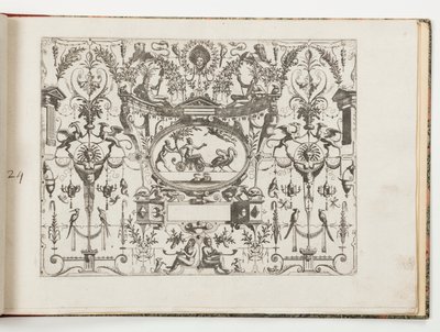 Plate 24, fra Grotteßco: på forskjellige måter (Various Grotesques) av Hans Vredeman de Vries