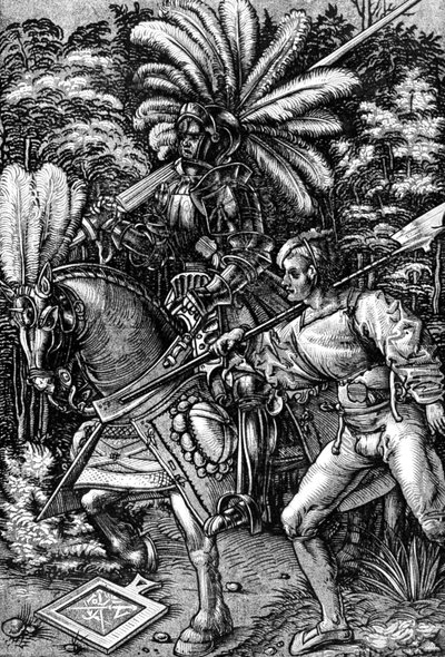 'Knight and Squire', tidlig på 1500-tallet, 1929 av Hans Wechtlin the Elder