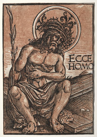 Sorgens mann sitter på korset, ca. 1522. av Hans Weiditz