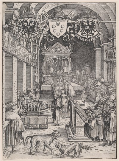 Maximilian I Hørselsmesse, ca. 1515. av Hans Weiditz