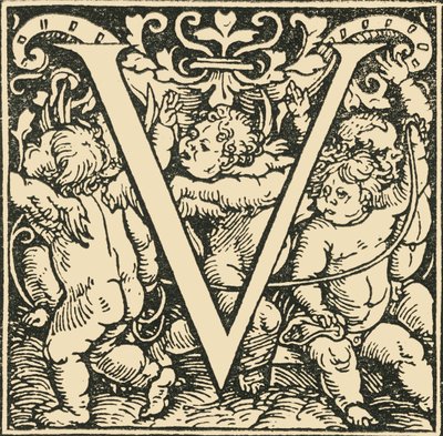 V - An Alphabet av Hans Weiditz, c1520-1521, 1908. av Hans Weiditz