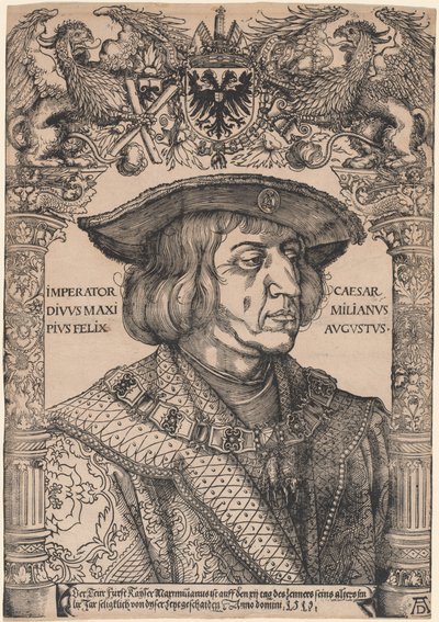 Keiser Maximilian I av Hans Weiditz, II, after Albrecht Dürer