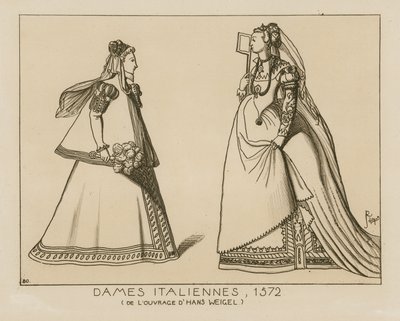 Italienske kvinner, 1572 av Hans Weigel